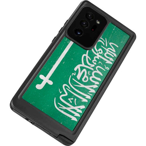 Saudi Arabia Flag Distressed Galaxy Note20 Ultra 5G Waterproof Case